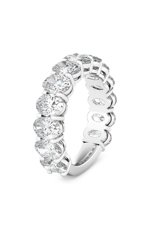 3/4 Oval Cut Lab Created Diamond Eternity Ring in White Gold