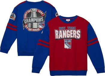 Mitchell & Ness Red/Blue New York Rangers 1994 Stanley Cup Champions Pullover Sweatshirt