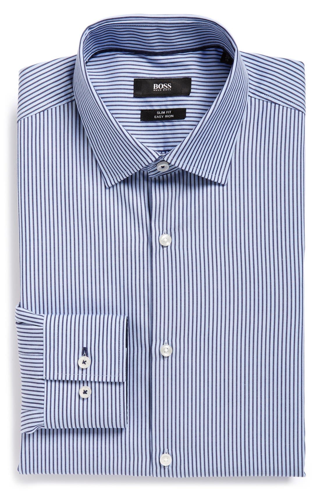 BOSS 'Joey' WW Slim Fit Easy Iron Stripe Dress Shirt Nordstrom
