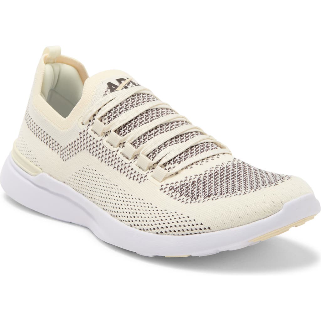 Apl Athletic Propulsion Labs Apl Techloom Breeze Knit Running Shoe In Pristine/chocolate/white