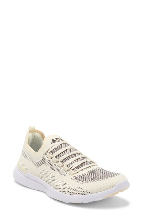 APL TechLoom Breeze Knit Running Shoe in Pristine /Chocolate /White