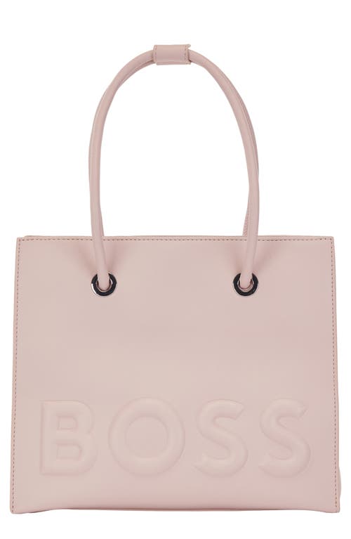 Hugo Boss Boss Susan Small Faux Leather Tote In Light/pastel Pink