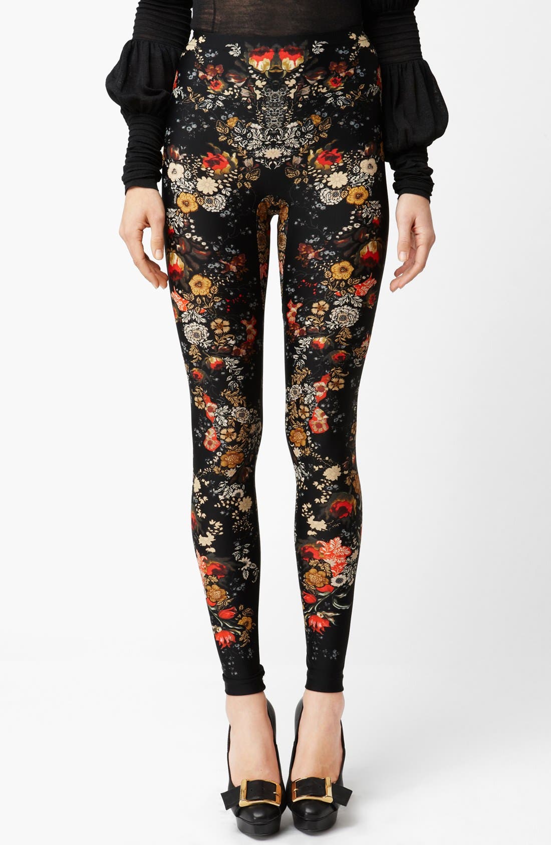 Alexander McQueen Flower Print Leggings Nordstrom