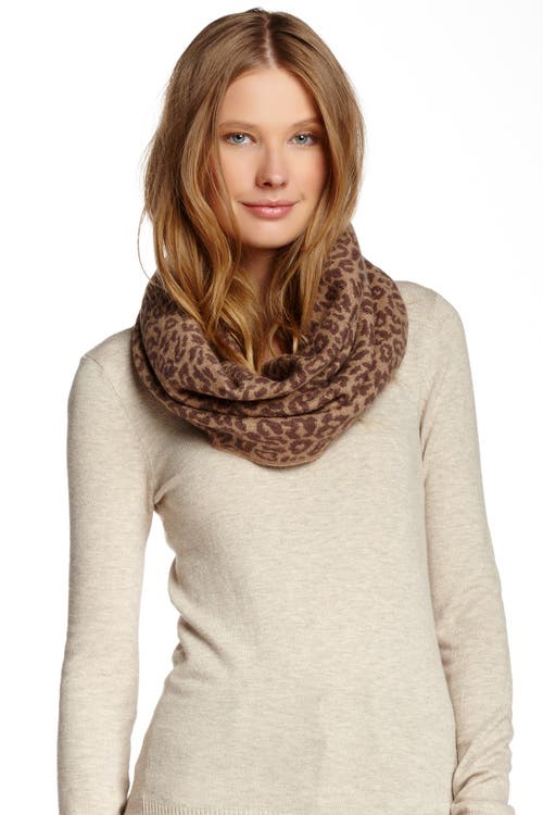 PORTOLANO PORTOLANO LEOPARD PRINT INFINITY SCARF 