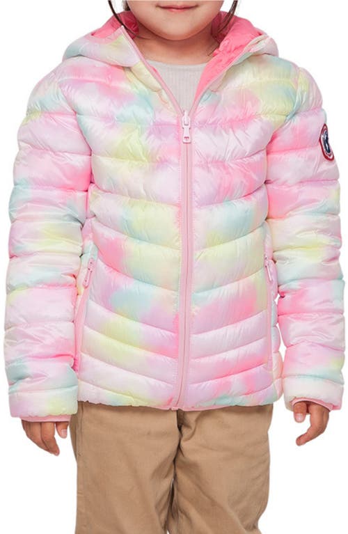 Rokka&rolla Kids' Reversible Lightweight Puffer Jacket In Pink Marble