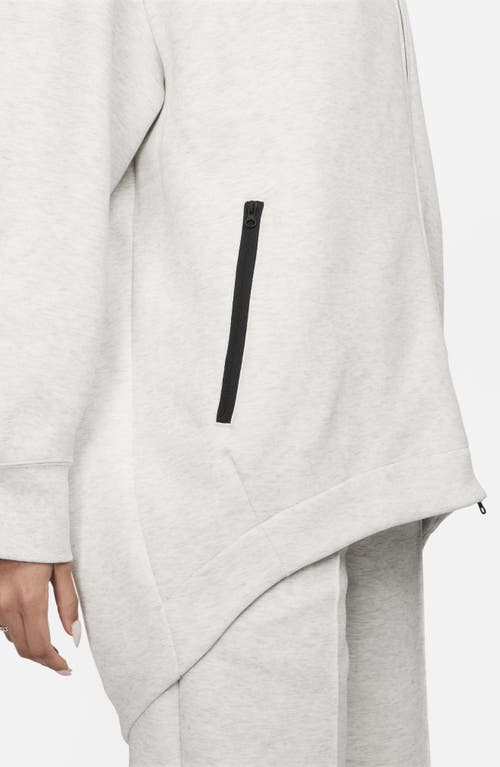 Shop Nike Sportswear Tech Fleece Zip Hoodie In Light Grey/heather/black