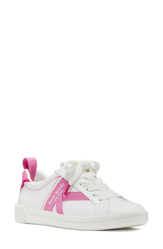 Shop Kate Spade Signature Sneaker In True White/ Carousel