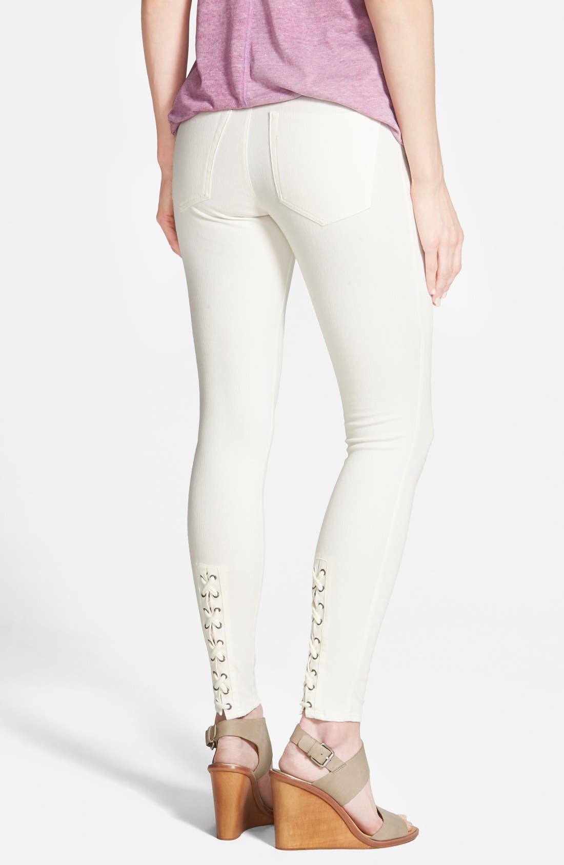 Hue LaceUp Denim Leggings Nordstrom