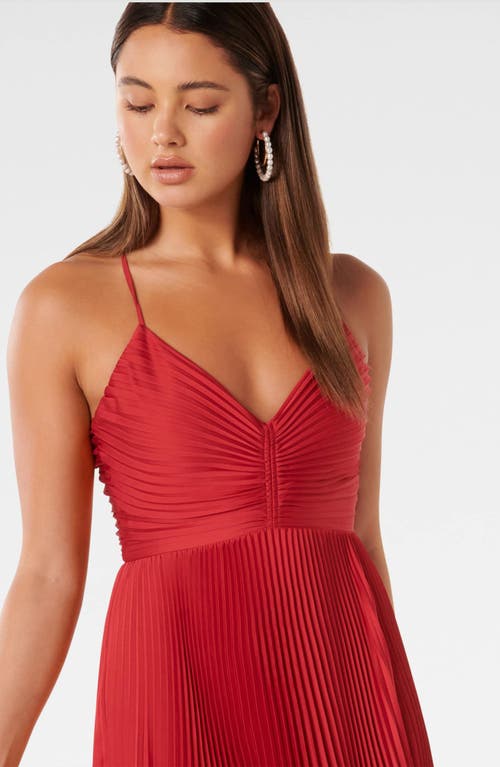 Shop Ever New Geri Pleated Tie Back Maxi Dress In Red