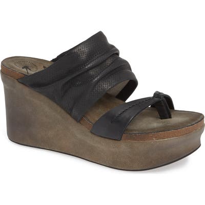 Otbt Tailgate Platform Wedge Mule- Black