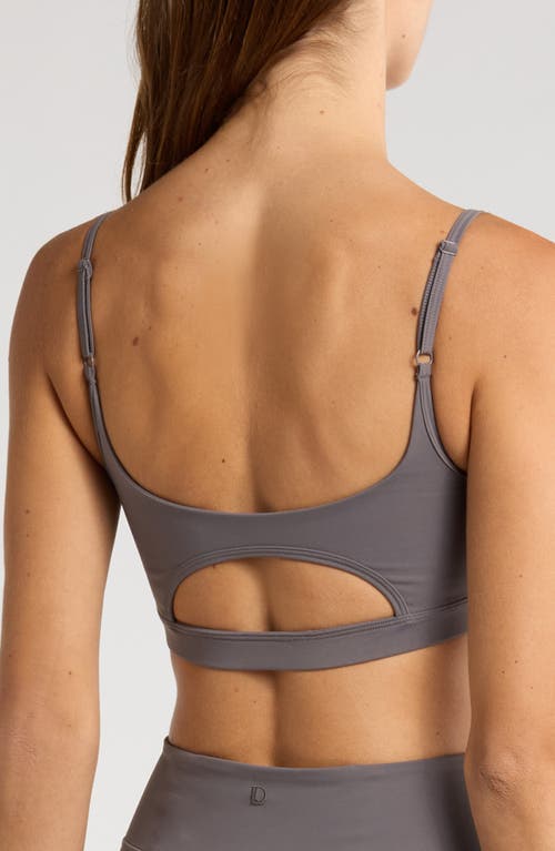 Shop Daughter Lessons Core Sports Bra In Dark Gray