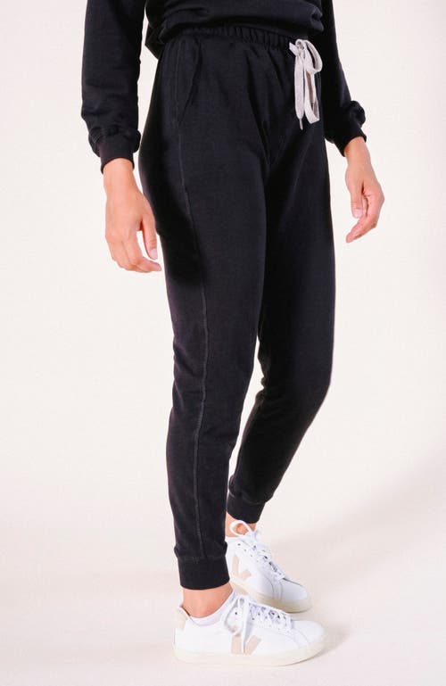 Shop Poplinen Plus Agnes Organic Cotton + Tencel Jogger Pant In Black