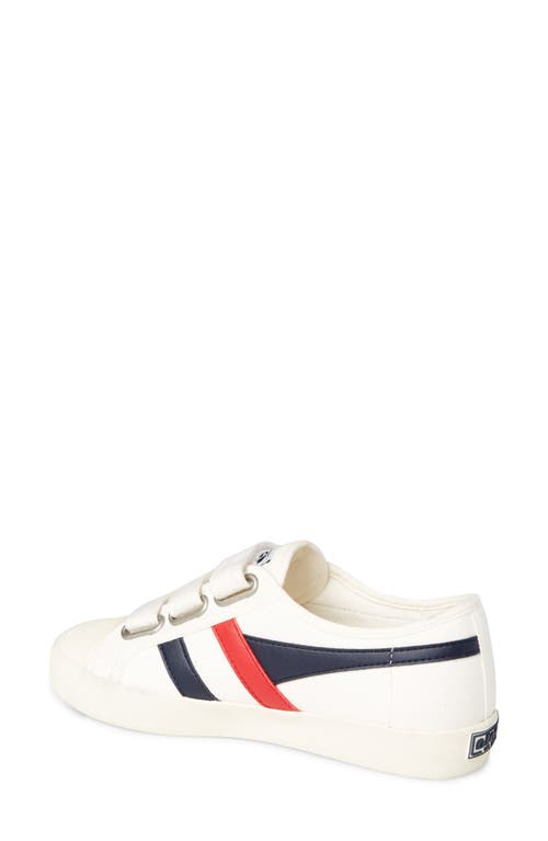 Gola Classic Coaster Hook-and-loop Sneaker In Off White/navy/red