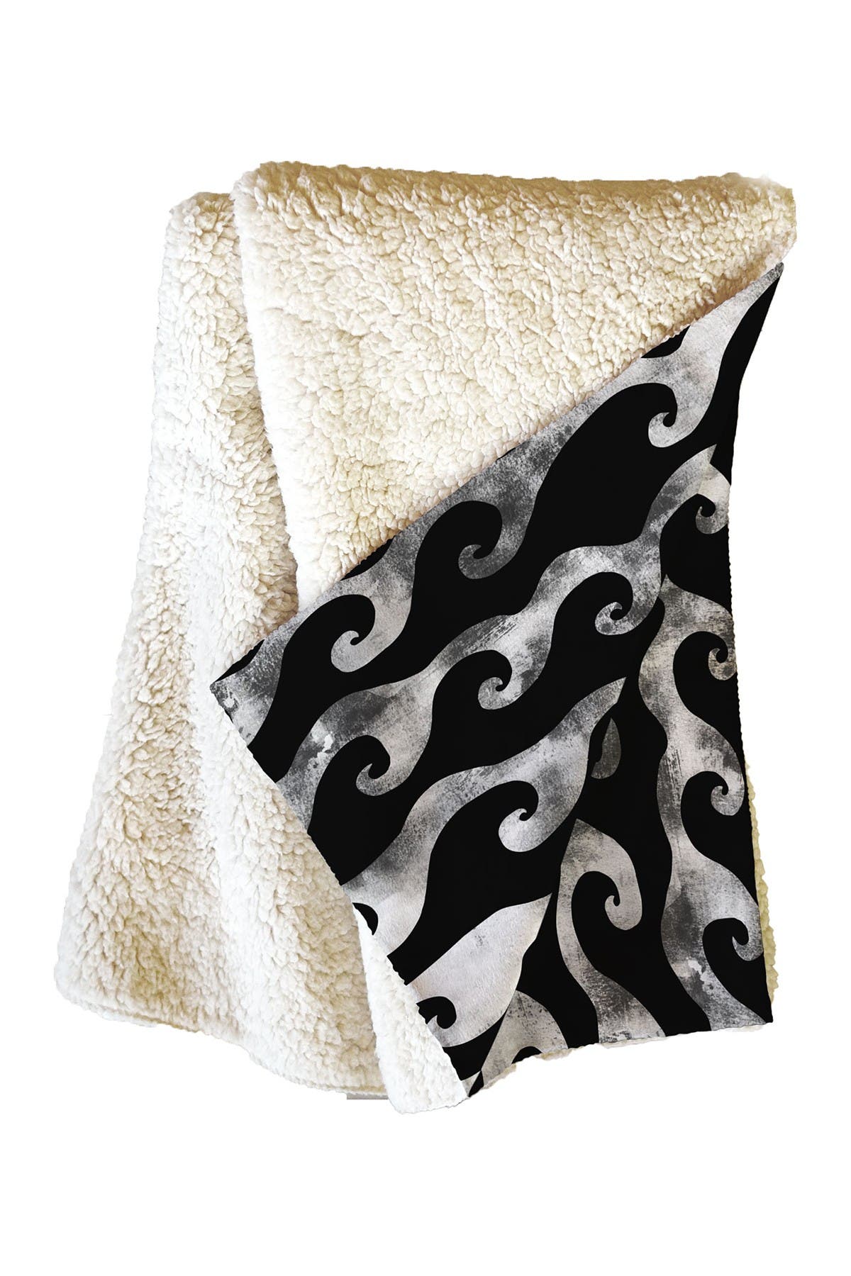 Deny Designs Schatzi Brown Swell Black And White Fleece Throw Blanket Nordstrom Rack
