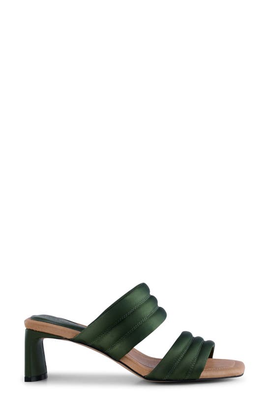 Shop Shoe The Bear Sylvi Padded Strap Sandal In Moss Green Satin