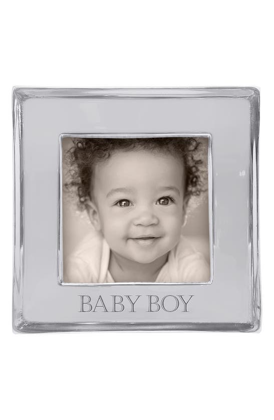 Mariposa Signature Baby Boy Recycled Aluminum Picture Frame In Silver