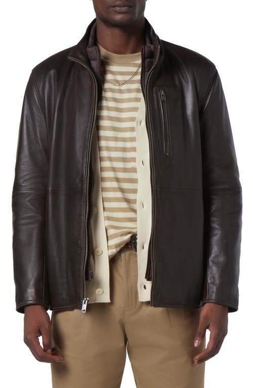 Andrew Marc Wollman Leather Jacket Hickory at Nordstrom,