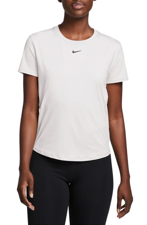 Nike One Classic Dri-fit Short-sleeve Top In White/black