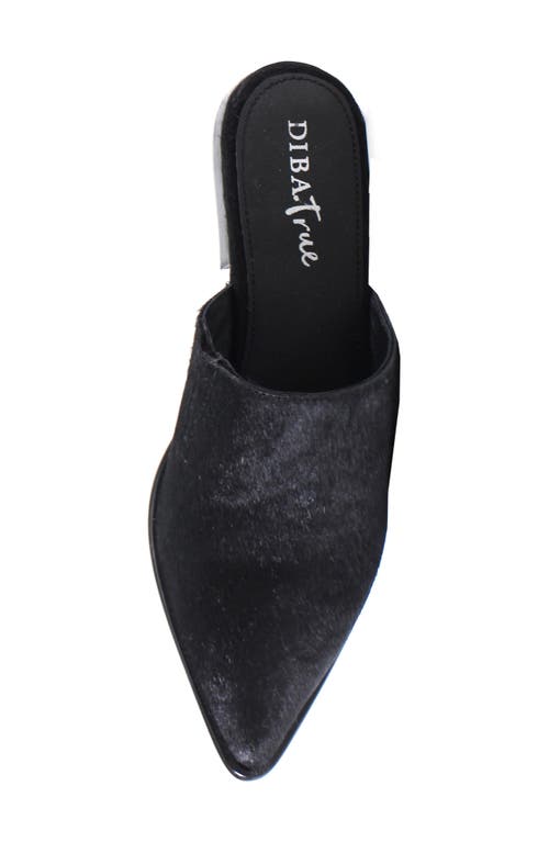 Shop Diba True High Up Calf Hair Mule In Black/calf Hair