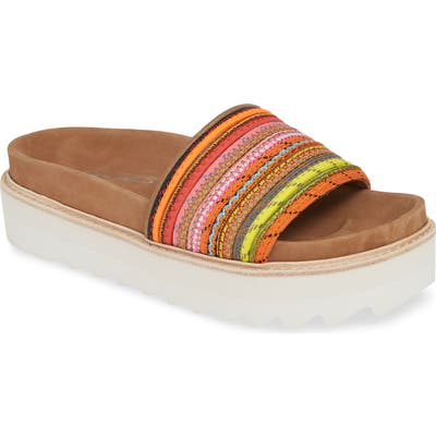 Jslides Lizzy Platform Slide Sandal, Pink