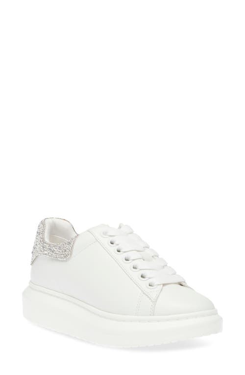 Glacer Platform Sneaker in Rhinestones