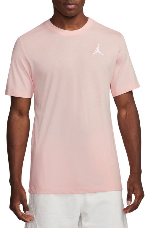 Jordan Jumpman Embroidered T-Shirt in Legend Pink/White 