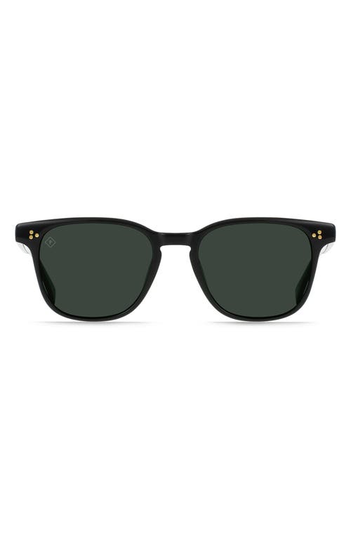 Alvez Round Polarized Square Sunglasses in Recycled Black/Green Polar