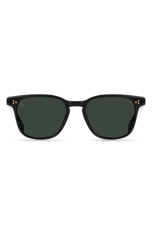 Raen Alvez Round Polarized Square Sunglasses In Recycled Black/green Polar