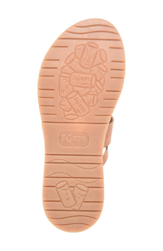 Korks Clemmons Strappy Sandal In Dark Tan