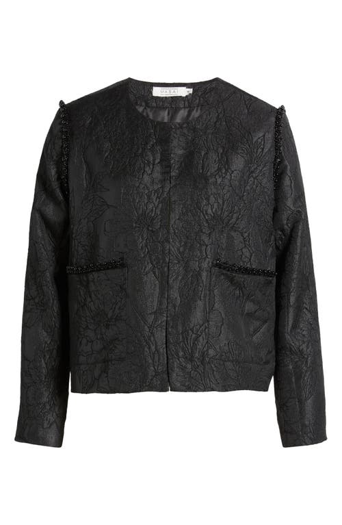 Shop Masai Copenhagen Jonnai Bead Embellished Textured Jacket In Black