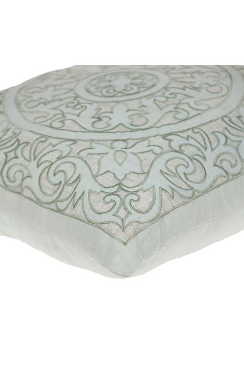 Parkland Collection Fleura Embroidered Throw Pillow In Beige