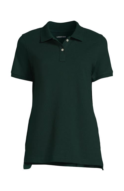 Shop Lands' End School Uniform Young  Short Sleeve Mesh Polo Shirt In Evergreen