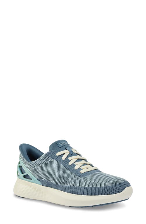 Shop Kizik Athens Hands Free Knit Sneaker In Blue Mist