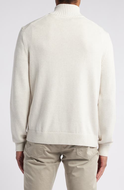 Shop Rodd & Gunn Merrick Bay Quarter Zip Sweater In Oat