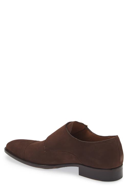 Shop Mezlan Actore Double Monk Strap Shoe In Chestnut