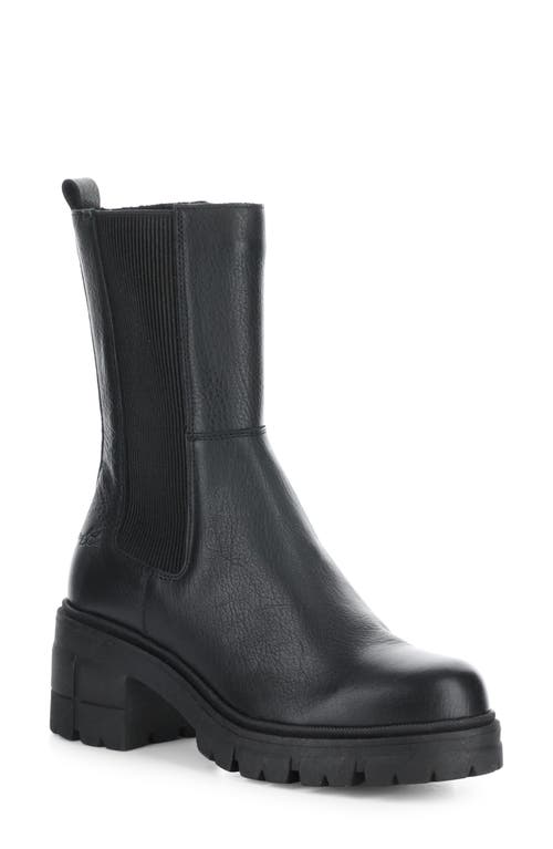 Bos. & Co. Brunas Waterproof Chelsea Boot In Black Feel/elastic