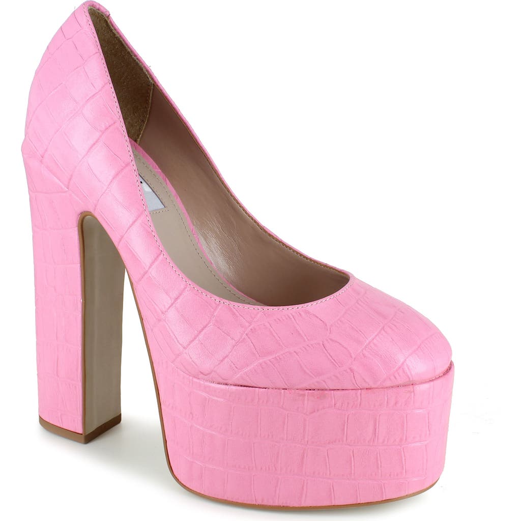 Zigi Giorgia Platform Pump In Pink Croc