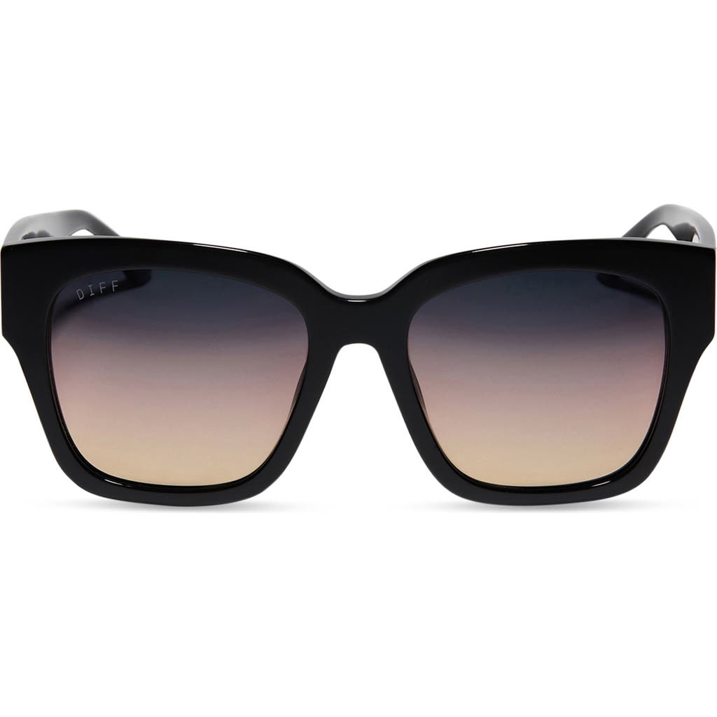 Diff Bella Ii 54mm Polarized Gradient Square Sunglasses In Black