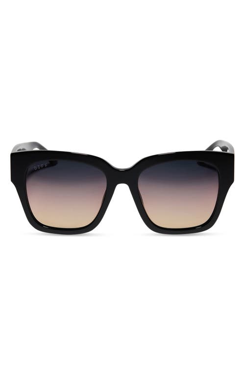 Bella II 54mm Polarized Gradient Square Sunglasses in Black/Twilight