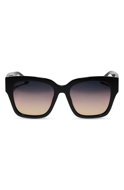 Shop Diff Bella Ii 54mm Polarized Gradient Square Sunglasses In Black/twilight