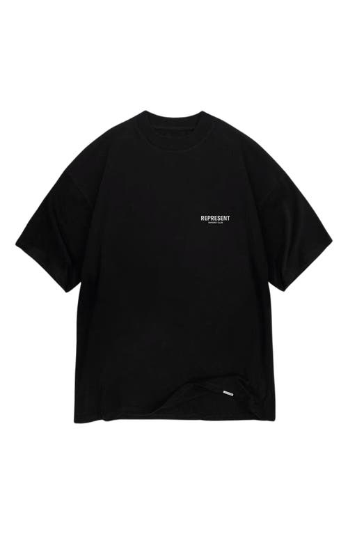 Shop Represent Owners' Club Cotton Logo Graphic T-shirt In Black