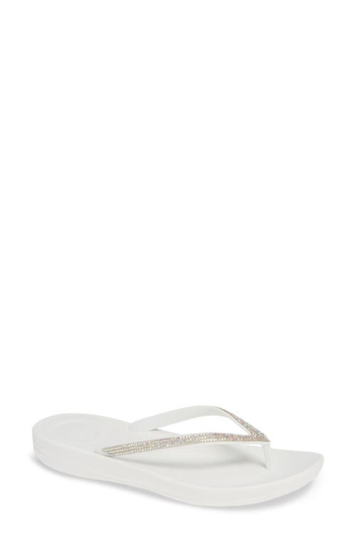 FitFlop iQushion&trade; Splash Crystal Flip Flop in Urban White