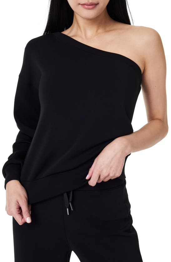 Spanx Airessentials One-shoulder Top In Very Black