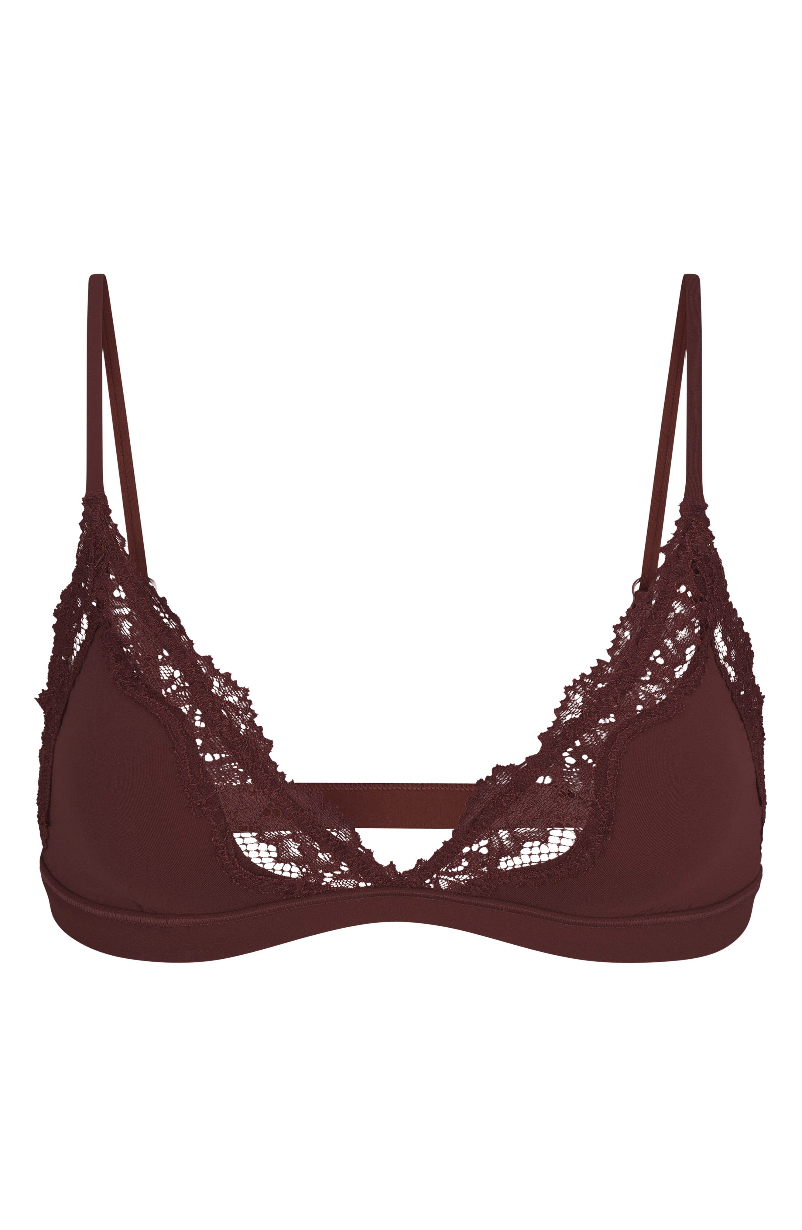 FITS FITS EVERYBODY LACE TRIANGLE BRALETTE, SIENNA