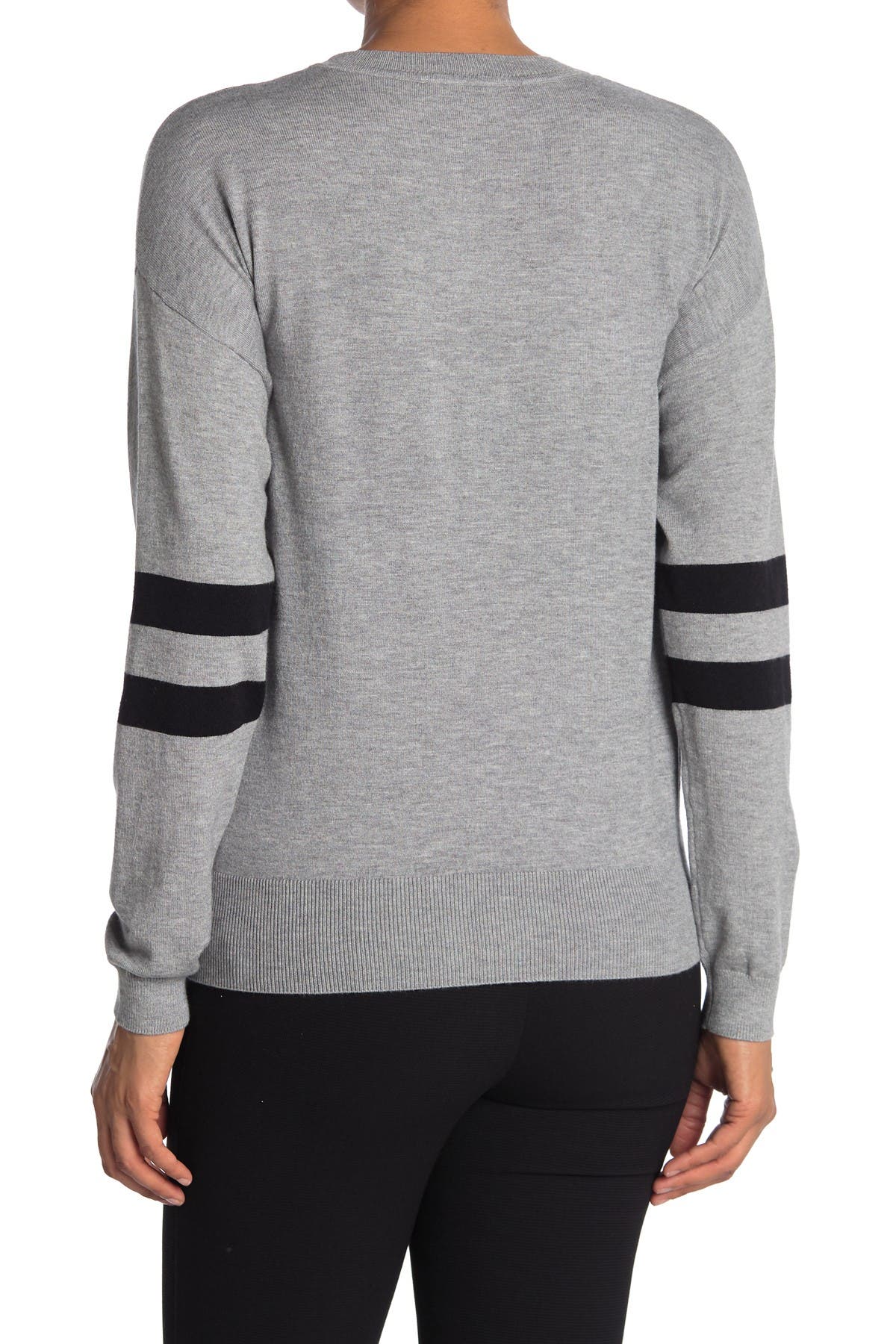 philosophy | Love Striped Sleeve Crew Neck Sweater | Nordstrom Rack