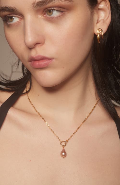 Lady Grey Vera Hoop Earrings In Gold/peach