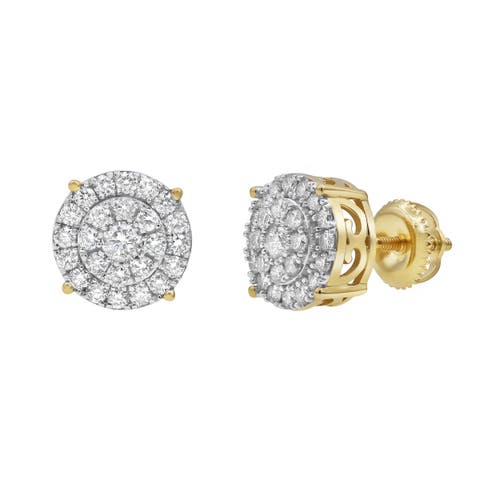 Shop Luvmyjewelry Circle Entwine 14k Yellow Gold Diamond Earrings