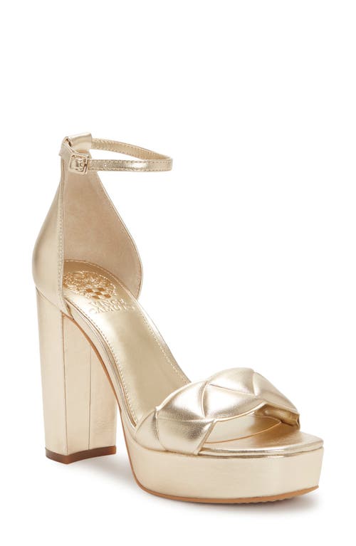 Vince Camuto Mahgs Ankle Strap Sandal in Egyptian Gold Leather at Nordstrom, Size 6.5