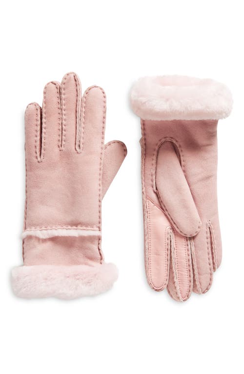 UGG(r) Seamed Touchscreen Compatible Genuine Shearling Lined Gloves in Apple Blossom