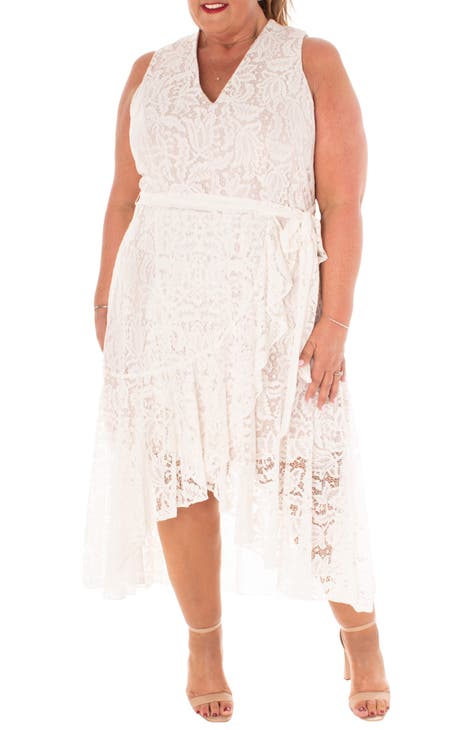 Lace Midi Dress (Plus)